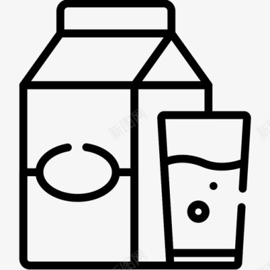 牛奶营养3线性图标图标