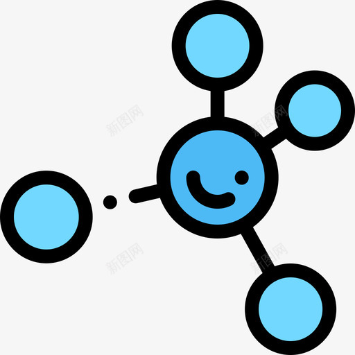 分子生物学2线状颜色图标svg_新图网 https://ixintu.com 分子生物学 线状 颜色