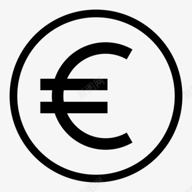 欧元现金货币图标图标