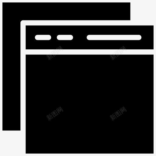 多窗口多任务网页图标svg_新图网 https://ixintu.com 1行 多任务 浏览器 窗口 网站 网页