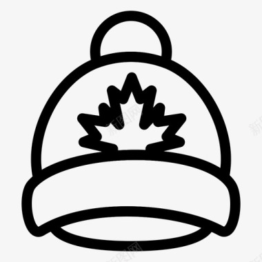帽子加拿大叶子图标图标