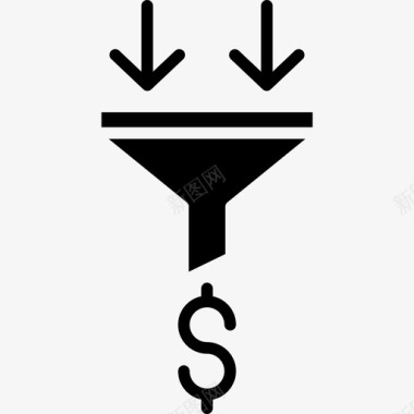 漏斗营销116实心图标图标