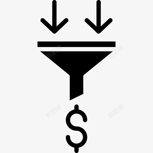 漏斗营销116实心图标svg_新图网 https://ixintu.com 实心 漏斗 营销