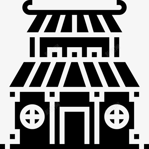 神龛中国新年29铭文图标svg_新图网 https://ixintu.com 中国新年29 神龛 铭文