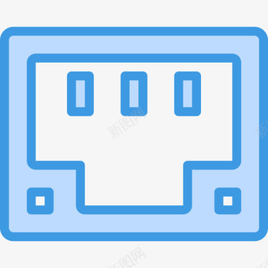 连接器计算机硬件12蓝色图标图标