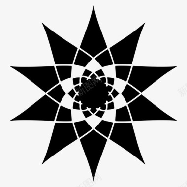 抽象花抽象图案创意图标图标