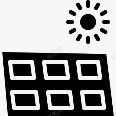太阳能电池板工业11填充图标图标