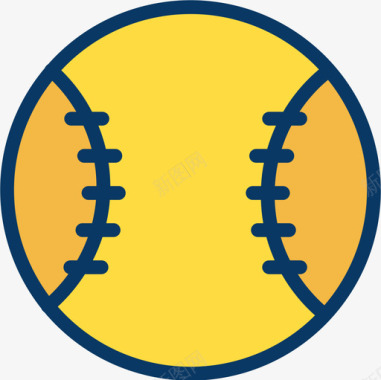 棒球运动和游戏7线性颜色图标图标