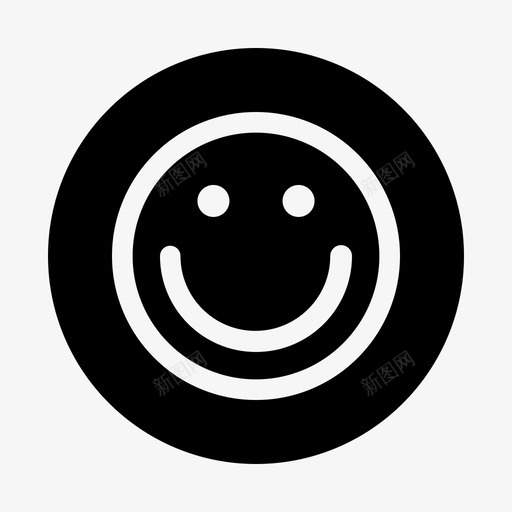微笑应用程序图标svg_新图网 https://ixintu.com 图标 圆圈 应用程序 微笑 用户界面 移动