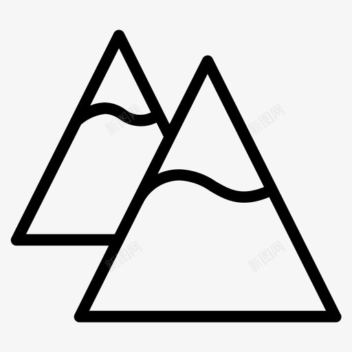 山冒险远足图标svg_新图网 https://ixintu.com 冒险 小山 山 旅行 登山者 自然 远足