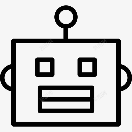机器人人工智能42线性图标svg_新图网 https://ixintu.com 人工智能 机器人 线性