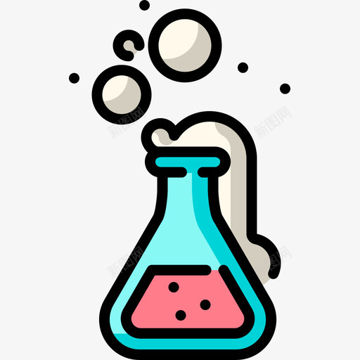 25号化学烧瓶线性颜色图标svg_新图网 https://ixintu.com 25号 化学 烧瓶 线性 颜色