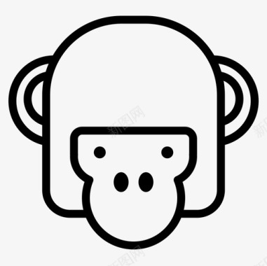 猴子动物44直系图标图标