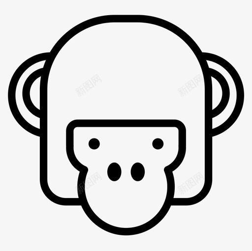 猴子动物44直系图标svg_新图网 https://ixintu.com 动物44 猴子 直系