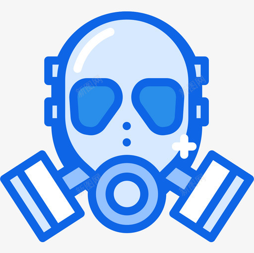 防毒面具军用28蓝色图标svg_新图网 https://ixintu.com 军用28 蓝色 防毒面具