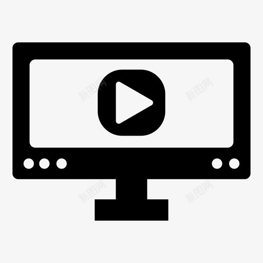 电视技术电视机图标svg_新图网 https://ixintu.com 技术 电视 电视机