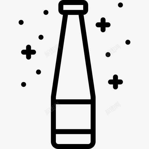 瓶装酒精饮料线性图标svg_新图网 https://ixintu.com 瓶装 线性 酒精 饮料