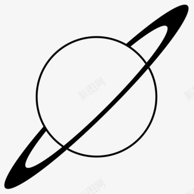 行星土星天空图标图标