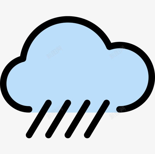 多雨173号天气线形颜色图标svg_新图网 https://ixintu.com 173号 多雨 天气 线形 颜色