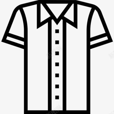 衬衫衣服94直线型图标图标