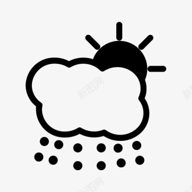 雨天气候云图标图标
