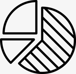 购物过程饼图过程统计图标高清图片