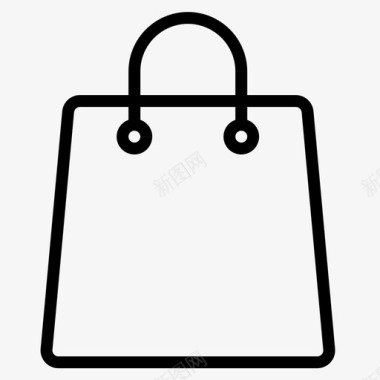 购物袋基本款10直线型图标图标