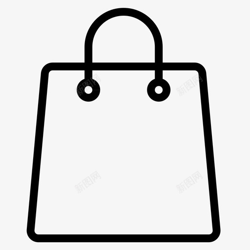 购物袋基本款10直线型图标svg_新图网 https://ixintu.com 基本 直线 线型 购物袋
