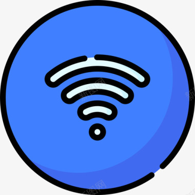 Wifi通知8线性颜色图标图标