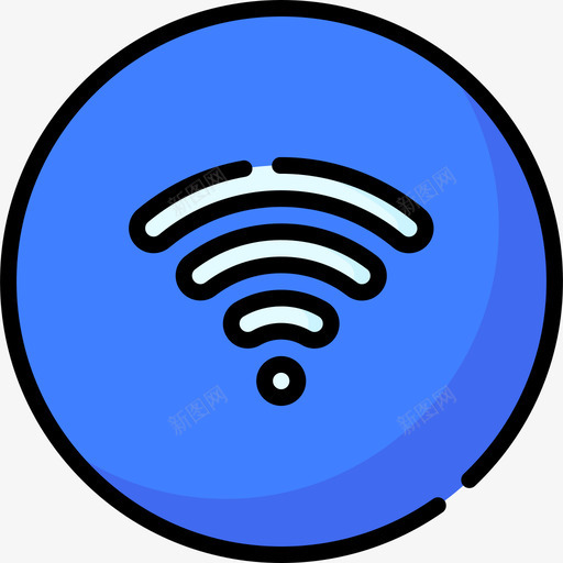 Wifi通知8线性颜色图标svg_新图网 https://ixintu.com Wifi 线性 通知 颜色