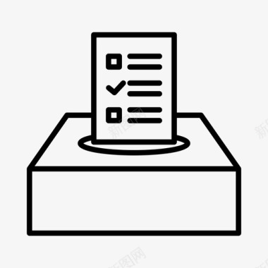 调查箱选票投票箱图标图标