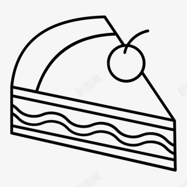 馅饼蛋糕晚餐图标图标