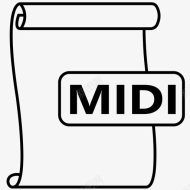 midi音频文件文件格式图标图标