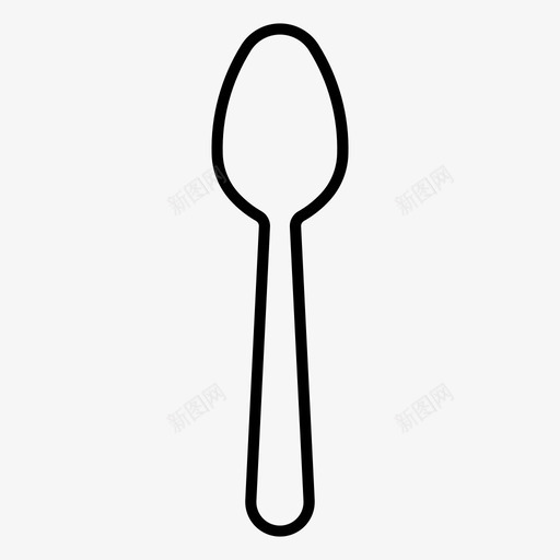勺子食物厨房用具图标svg_新图网 https://ixintu.com 勺子 厨房用具 家用 设备 食物 餐厅