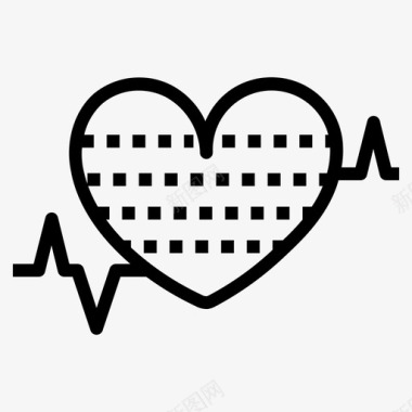 心率区心率监护仪图标图标