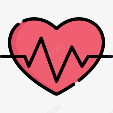 心脏健身房8线性颜色图标图标