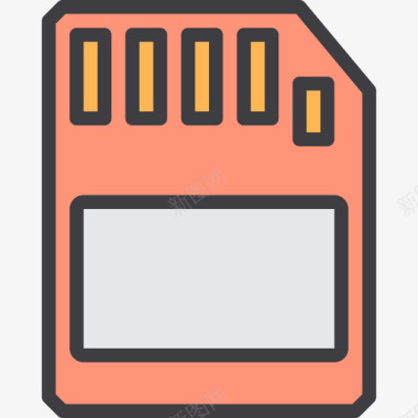 存储卡计算机硬件11线性彩色图标图标