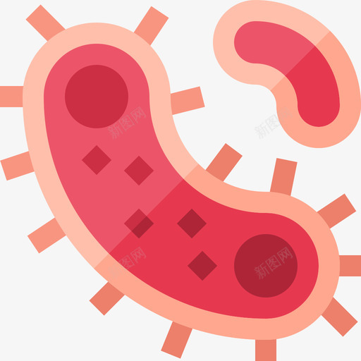 病毒生物学4扁平图标svg_新图网 https://ixintu.com 扁平 生物学 病毒