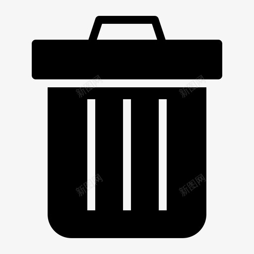 垃圾箱删除回收图标svg_新图网 https://ixintu.com 3字形 ui 删除 回收 垃圾箱