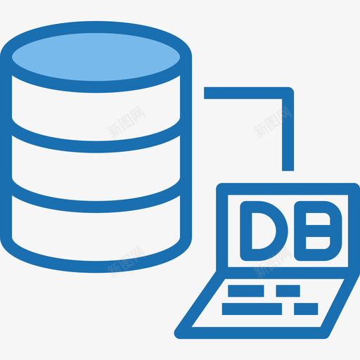 数据库浏览器和接口9蓝色图标svg_新图网 https://ixintu.com 数据库 浏览器和接口9 蓝色