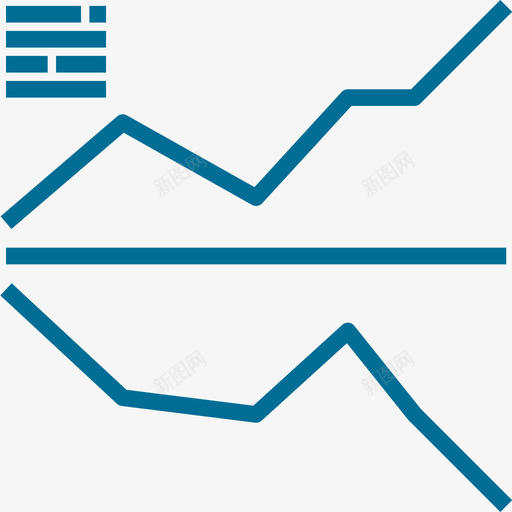 折线图图表9蓝色图标svg_新图网 https://ixintu.com 图表9 折线图 蓝色