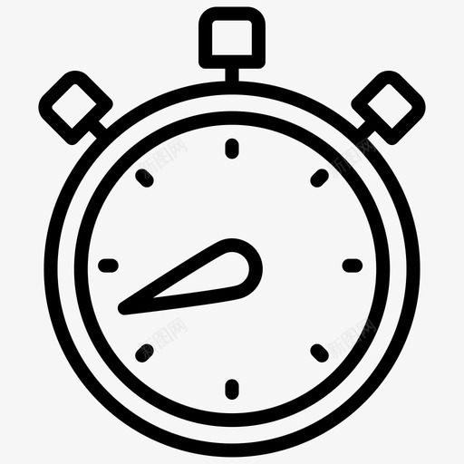 秒表计时器倒计时图标svg_新图网 https://ixintu.com 倒计时 商业 图标 秒表 线路 计时器 金融