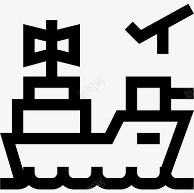 巡洋舰军用21直线型图标图标