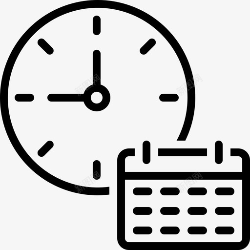 时间表预约倒计时图标svg_新图网 https://ixintu.com 倒计时 时间效率 时间表 时间规划 预约