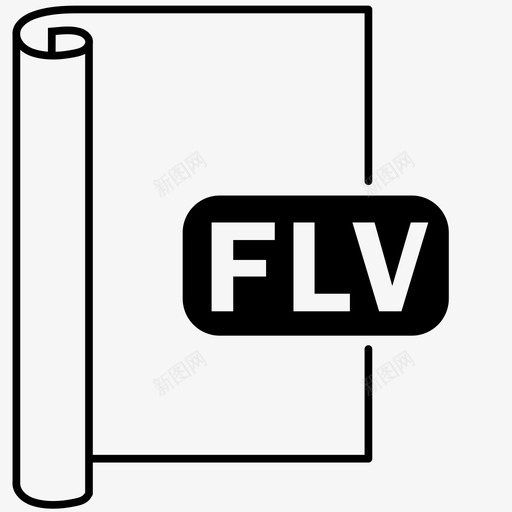 flv文件文件格式图标svg_新图网 https://ixintu.com flash flv flv文件 文件 文件格式 文件格式3