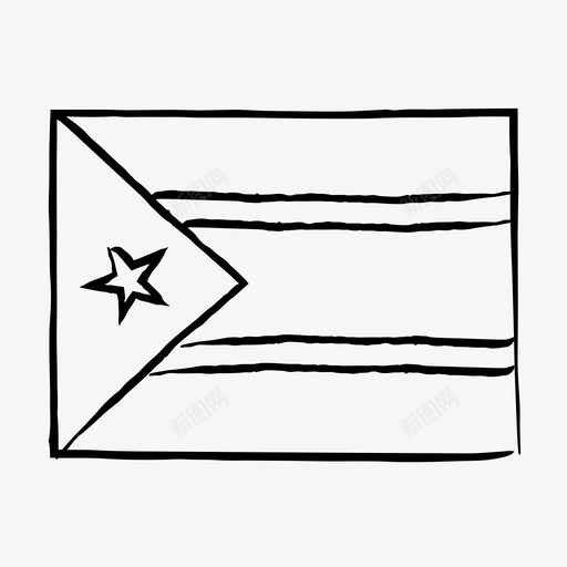 南苏丹国旗国旗素描手绘国旗图标svg_新图网 https://ixintu.com 世界 国旗 手绘 素描 苏丹