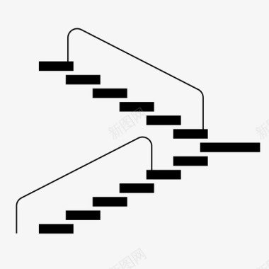 楼梯攀爬扶手图标图标