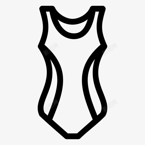 泳衣沙滩衣服图标svg_新图网 https://ixintu.com 一件 件套 沙滩 泳衣 衣服