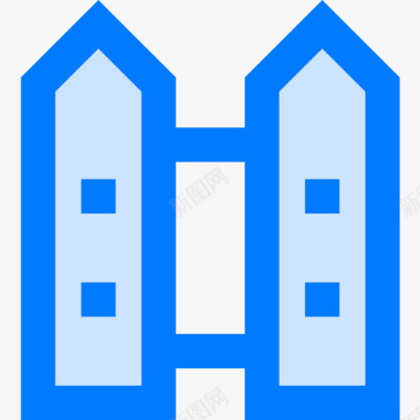 围栏农场39蓝色图标图标