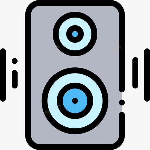 低音扬声器音频和视频7线性颜色图标svg_新图网 https://ixintu.com 低音 扬声器 线性 视频 音频 颜色